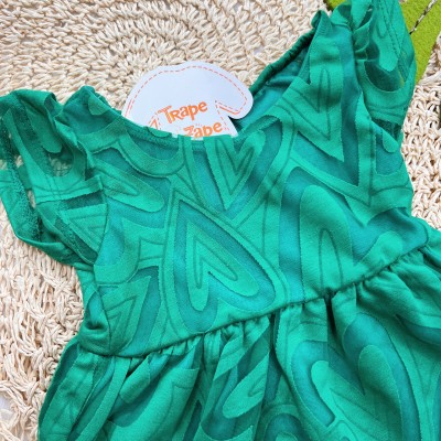 Vestido Corações Transparência - Verde